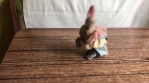 Заводная механическая игрушка -Заяц с тарелками.СССР.Редкость