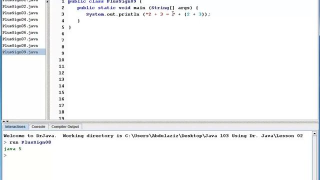 Java Level 1 Using Dr Java Lesson 02 Using print and println смотреть онлайн