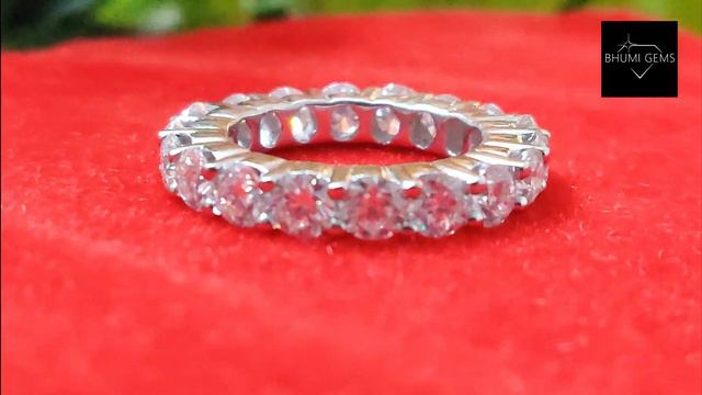 3.5MM Round Moissanite Wedding Band | Eternity | Engagement | Wedding | Anniversary | Gift| Ring Se смотреть онлайн