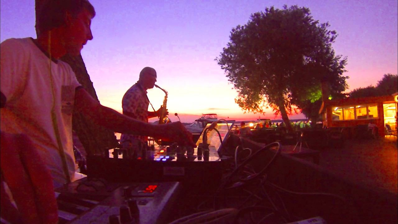Summer sunset with sax