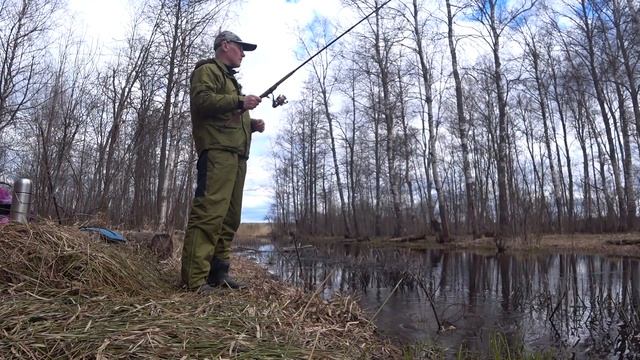 Репортаж с малой речки! Ловлю плотву на поплавочную удочку. Весенняя рыбалка.