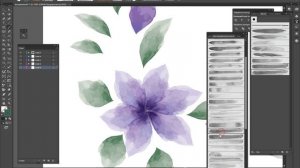 Как нарисовать с помощью акварельных кистей в Adobe Illustrator.
