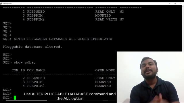 How to start and stop all pluaggable database смотреть онлайн