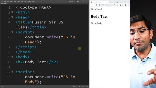 JavaScript Implementation Tutorial in Hindi / Urdu - Class - 02