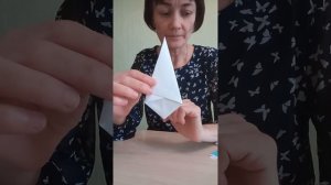 занятие оригами. Складывание Снегурочки