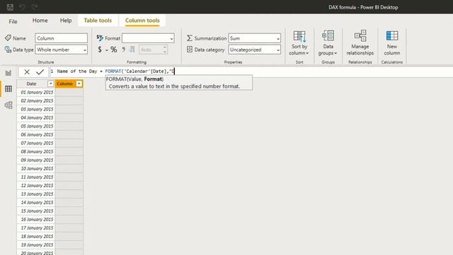 FORMAT Function in Power BI using DAX | TEXT Function | #powerbi #dax