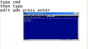 MS-DOS text editor on Microsoft Windows xp