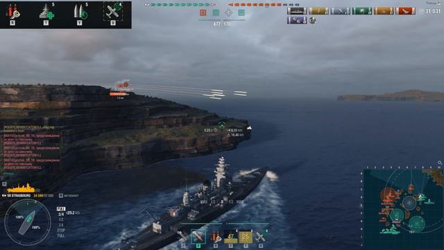 Линкор Strasbourg- ключ к новому году! Обзор +перки и модернизации??? смотреть онлайн