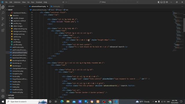 Design a responsive product searching page using HTML, CSS, Javascript and Bootstrap. Task 18