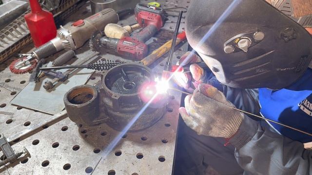 Сварка чугунного корпуса от насоса восстановили труху смотреть онлайн