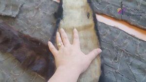 Шьем покрывало из меха норки. Часть 1