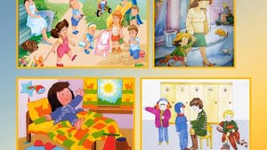 Мнемотаблица -  "ХОРОШО У НАС В САДУ"   музыка В. Герчик - (плюс)