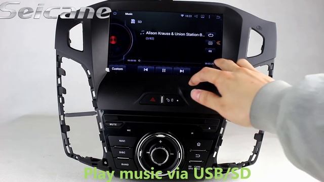 HD 8" 2012 2013 Ford Focus Android 4.4 radio navigation system with Parrot BT TV OBD2 DVR 3G module смотреть онлайн