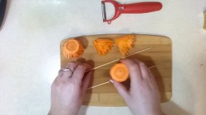 Хризантемы Из МОРКОВИ. Цветы из овощей.