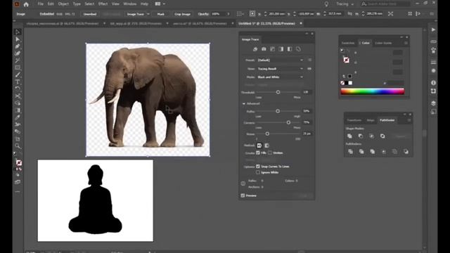 Трассировка в Adobe Illustrator смотреть онлайн