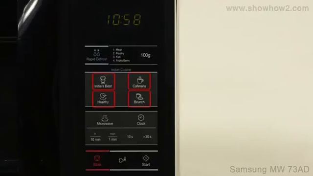 Samsung MW73AD-B Microwave Oven - How To Rapid Defrost Chicken смотреть онлайн