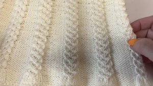 Эффектный узор  "Рельефная полоса"