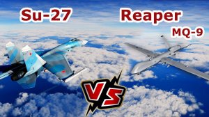 intercept Black Sea Reaper MQ-9 by Su-27 Russia | перехват дрона MQ-9 в Черном море