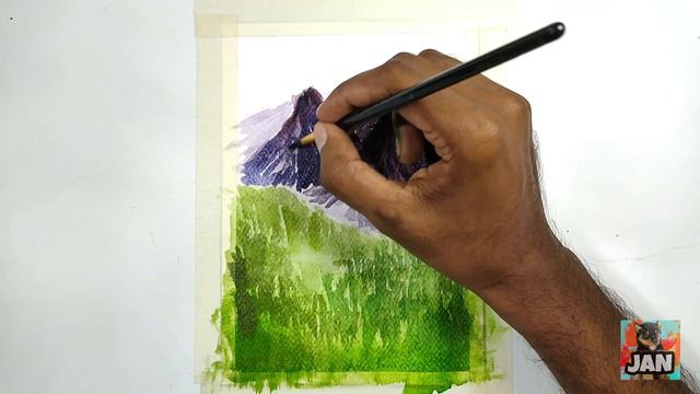 Simple and Easiest Grassland Watercolor Tutorial For Beginners смотреть онлайн