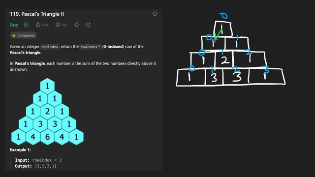Pascal's Triangle II - Leetcode 119 - Python смотреть онлайн