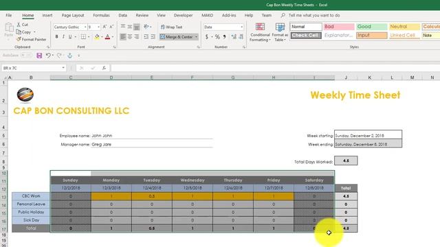 Tutorial#1 Weekly Time Sheet смотреть онлайн