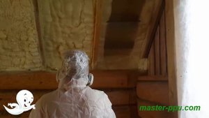 Утепление бани напыляемым ППУ