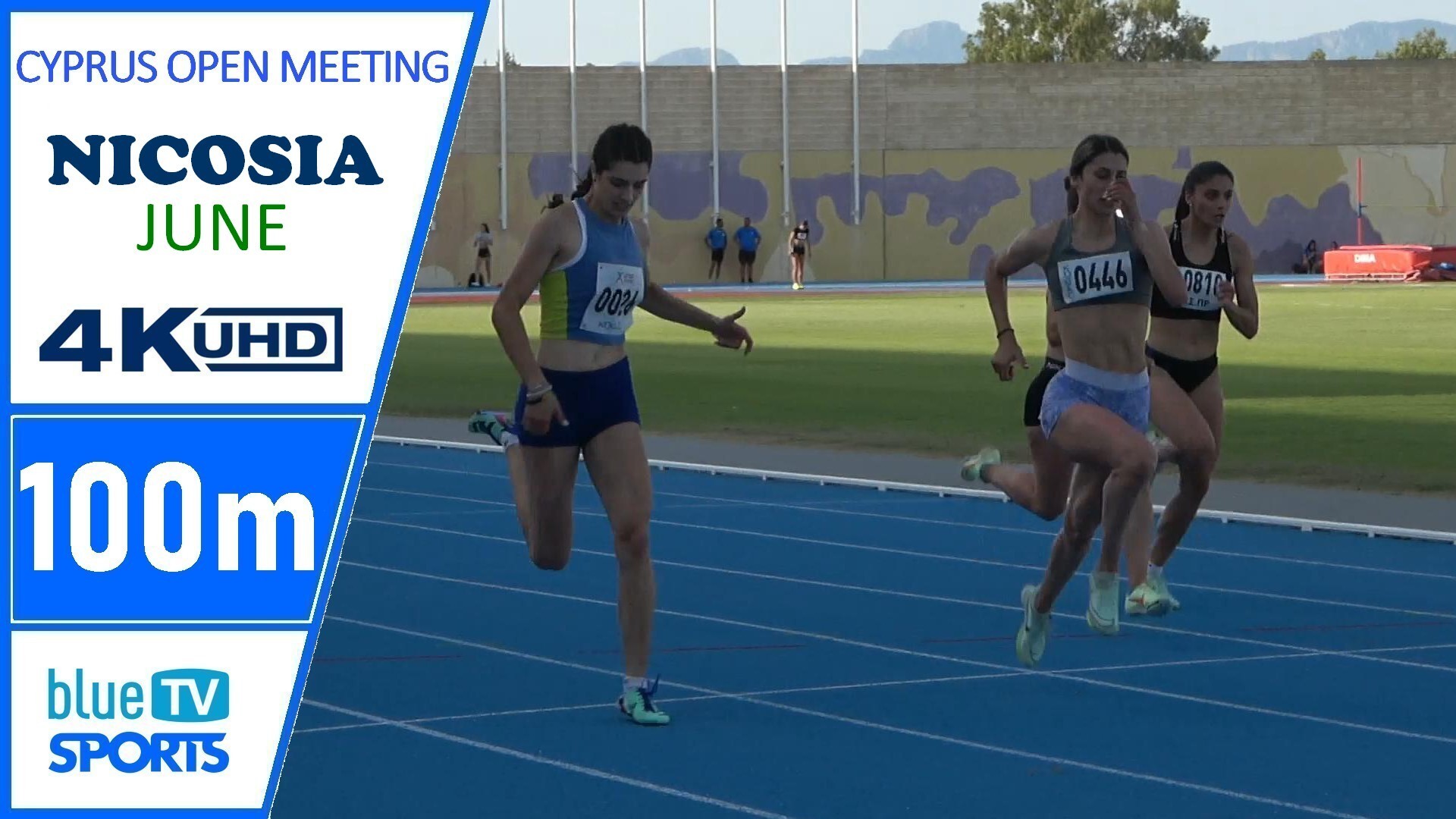 Womens 100m  2023 Cyprus Open Meeting 4K