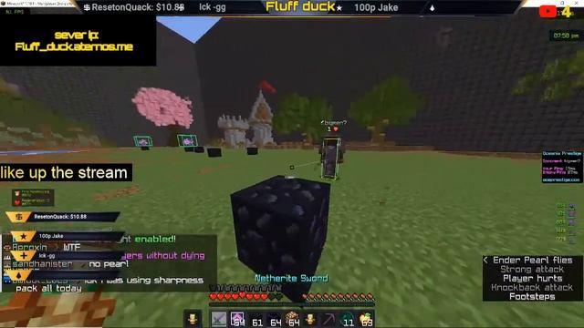 Mincraft Java sever IP on screen (first stream back!!!) смотреть онлайн