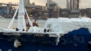 VL.ru - во Владивосток зашло судно с заледеневшими японскими авто