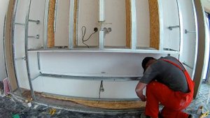 Как прикрепить г/к профиль к  основанию с теплым полом