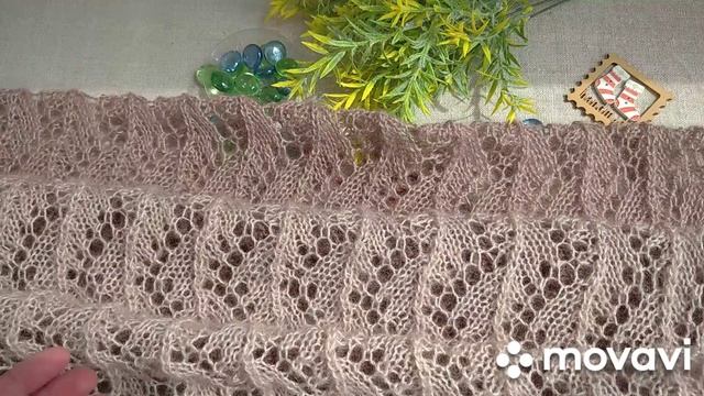 Вязание. АЖУРНЫЙ ПАЛАНТИН из ALIZE ANGORA GOLD OMBRE BATIK. Готовая работа. Обзор.