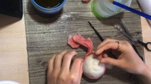 Ватная игрушка на ёлку Колобок мастер-класс