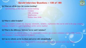 Servlet Interview Questions –  150 out of 180