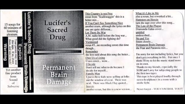 Lucifer's Sacred Drug (Sound of Subverse - Tape - 199x) смотреть онлайн