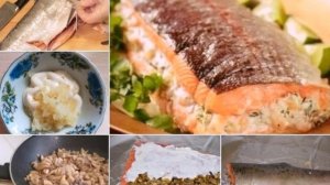 Гарбуша фаршированная сыром и грибами