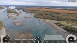 Полёт над слиянием Бии и Катуни - с телеметрией - 1756m