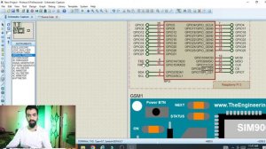 GSM Module With Raspberry pi  | Proteus Simulation