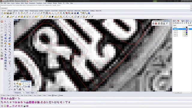 Буквы и тексты в Rhinoceros part2