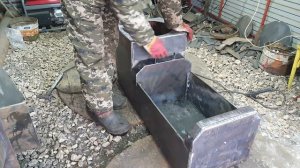 Варим ПЕЧЬ под казан с ВЕЧНЫМ- мангалом для себя из 8 мм листового железа