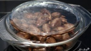 Брокколи с куриными сердечками
