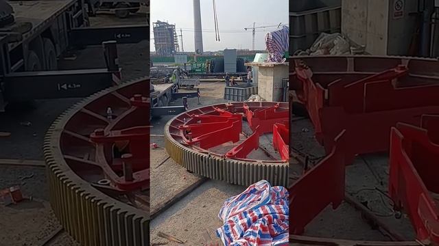 Rotary kiln large gear installation#Rotarykiln #biggear #mining #steelmill #cement #limestone