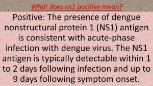 Dengue fever diagnosis by NS1/ IgG/IgM.  ( DOCTOR'S TIPS )