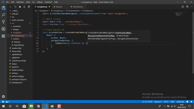 React Native: BottomTabNavigator using React Navigation смотреть онлайн