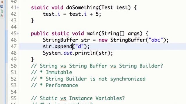 Java - String vs StringBuffer vs StringBuilder смотреть онлайн