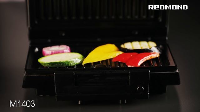 Бутербродница REDMOND M1403: система «3 в 1»: бутерброды, вафли, гриль!