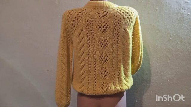 ажурная кофта "жёлтая роза" ?