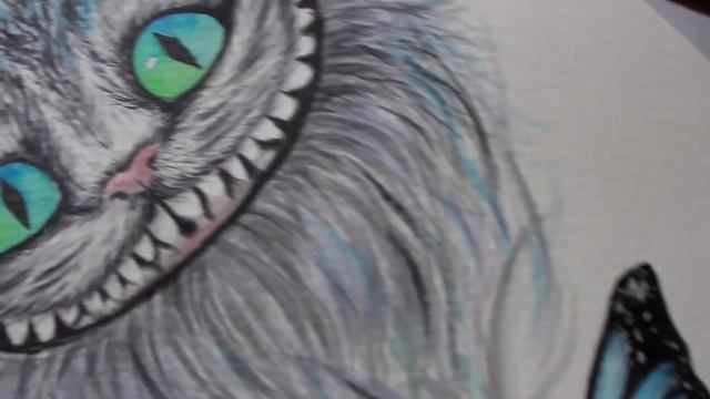 Рисую Чеширского Кота акварелью l Cheshire Cat watercolor painting смотреть онлайн