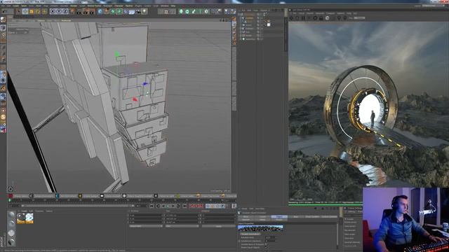 Стрим - Композиция в стиле Cyberpunk в Cinema 4D и After Effects смотреть онлайн