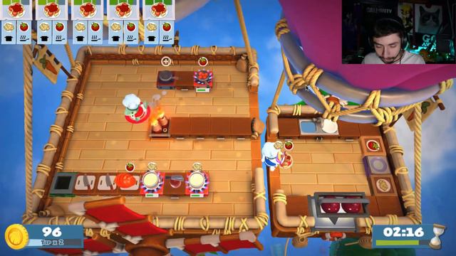 ¡SE CAE NUESTRO GLOBO MIENTRAS COCINAMOS! I Overcooked 2 #2 смотреть онлайн