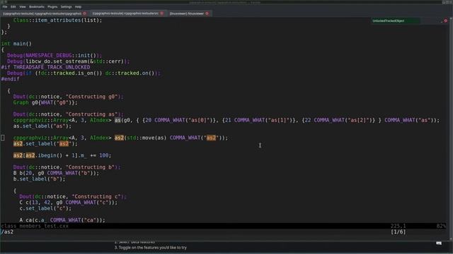 Live C++ coding: Applying threadsafe::ObjectTracker to cppgraphviz. смотреть онлайн